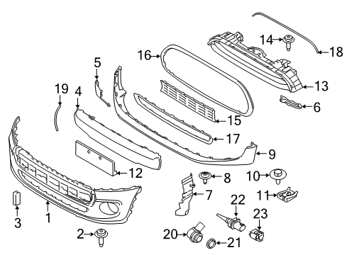 Cover, Bumper Front Diagram for 51117379434