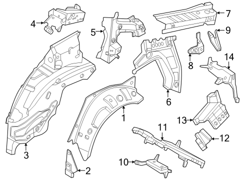 2023 BMW i4 Inner Structure - Quarter Panel Diagram