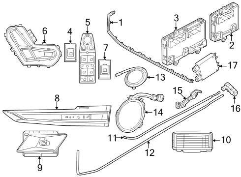 2023 BMW i7 Interior Trim - Front Door Diagram 2