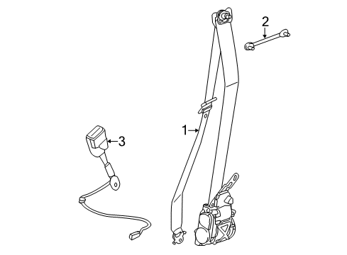 2023 BMW X1 Front Seat Belts Diagram