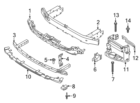 2022 BMW 750i xDrive Bumper & Components - Front Diagram 4