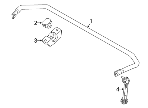 2023 BMW X6 M Rear Suspension, Lower Control Arm, Upper Control Arm, Ride Control, Stabilizer Bar, Suspension Components Diagram 2