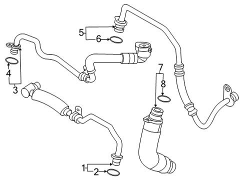 2024 BMW 840i xDrive Gran Coupe Hoses, Lines & Pipes Diagram 2