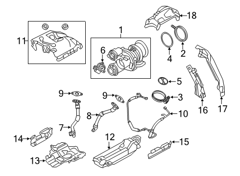 2021 BMW M850i xDrive Turbocharger & Components Diagram