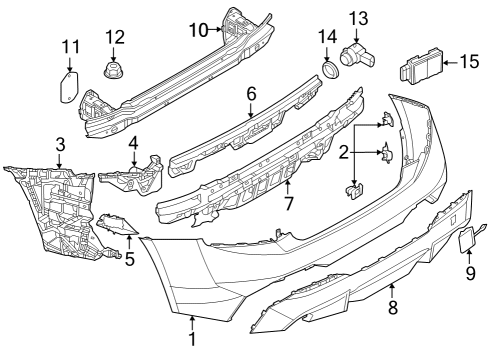 2023 BMW 230i COVER FOR TOWING EYE PRIMED Diagram for 51128496545