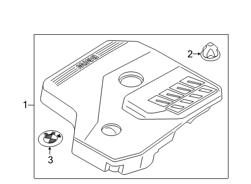 2023 BMW X4 Engine Appearance Cover Diagram 1