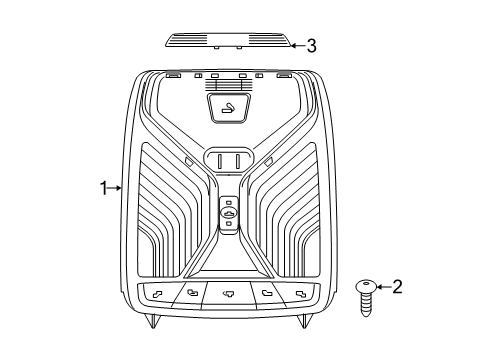 2021 BMW M850i xDrive Overhead Console Diagram