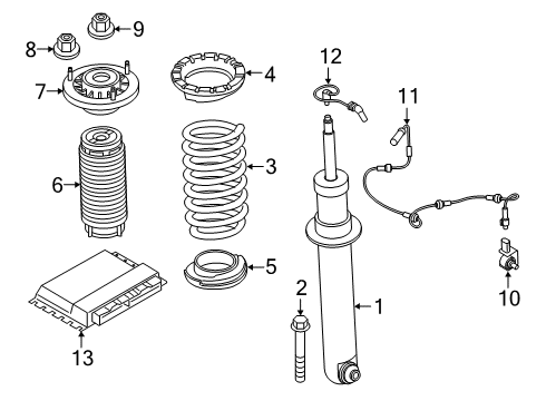 2021 BMW M5 Struts & Components - Rear Diagram