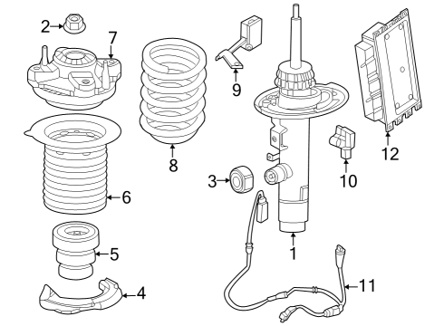 2023 BMW M240i xDrive SPRING STRUT FRONT LEFT VDC Diagram for 37106894636