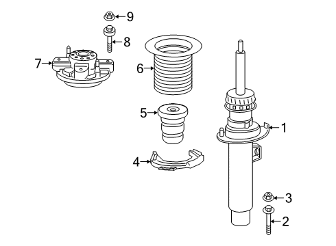 2022 BMW Z4 Struts & Components - Front Diagram 2