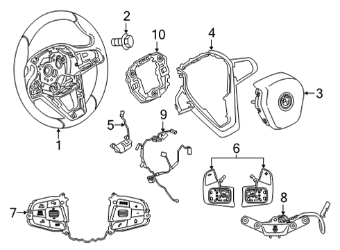 2021 BMW X6 M Steering Column & Wheel, Steering Gear & Linkage Diagram 7