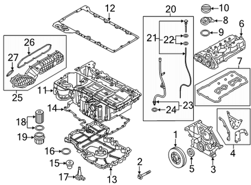 2024 BMW X6 M PREFORMED SEAL Diagram for 11615A40C06