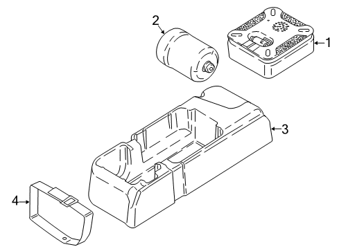 2023 BMW X3 M Inflator Components Diagram