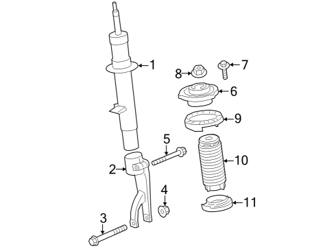 2022 BMW iX Struts & Components - Front Diagram 1