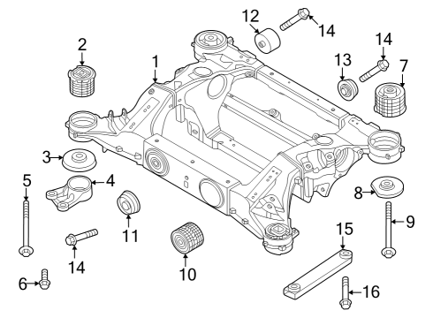 2023 BMW i7 HYDROBEARING Diagram for 33336898291