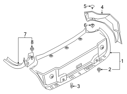 2021 BMW M850i xDrive Interior Trim - Trunk Diagram 2