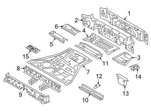 2023 BMW X5 FLOOR PANEL, REAR Diagram for 41007947330