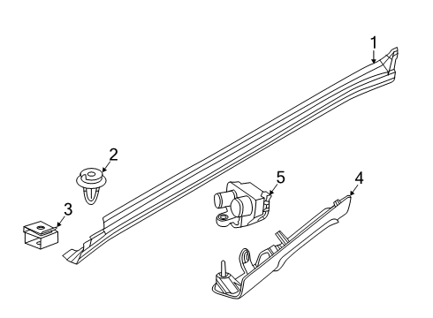 2022 BMW X4 Exterior Trim - Pillars Diagram 1