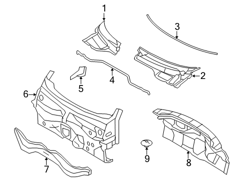 Retaining Strip, Cover, Bulkhead Diagram for 51312756196