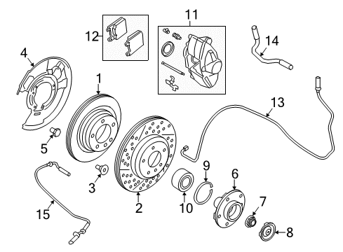 2021 BMW 230i Rear Brakes Diagram 1