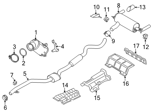 2021 BMW 230i Exhaust Components Diagram