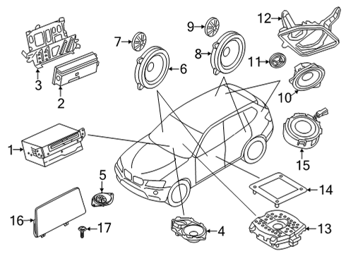 2024 BMW X6 M MULTIFUNCTIONAL DISPLAY Diagram for 65505A6D1D6