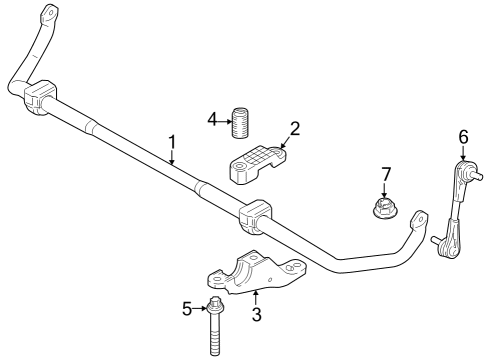 2023 BMW i7 Stabilizer Bar & Components - Front Diagram 2