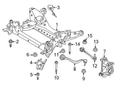 2019 BMW X3 TENSION STRUT WITH HYDRO MOU Diagram for 31108854990