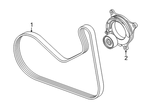 2021 BMW X6 M Belts & Pulleys Diagram 1