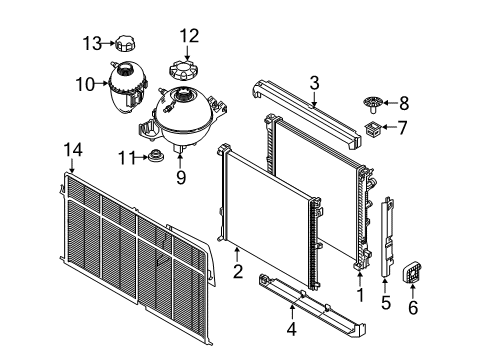 2022 BMW X4 Radiator & Components Diagram 4