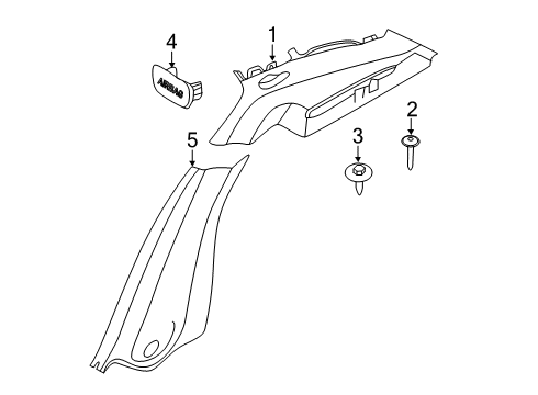 2021 BMW X2 Interior Trim - Quarter Panels Diagram