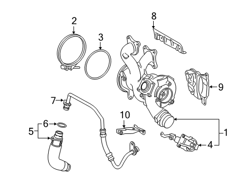 2021 BMW 840i xDrive Turbocharger & Components Diagram