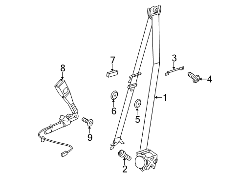 2023 BMW X3 M Seat Belt Diagram 1