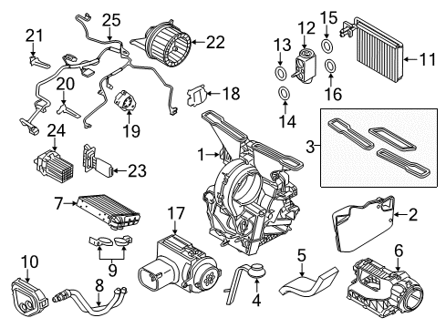 Evaporator Diagram for 64119262788