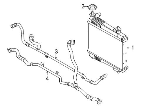 2021 BMW M4 Radiator & Components Diagram 1