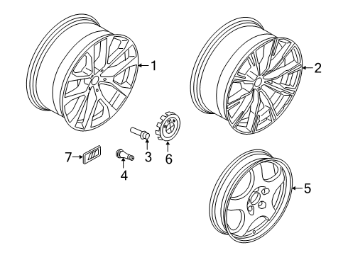 2022 BMW X5 Wheels Diagram 2