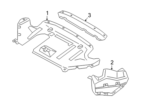 2022 BMW 430i Under Cover & Splash Shields Diagram 2