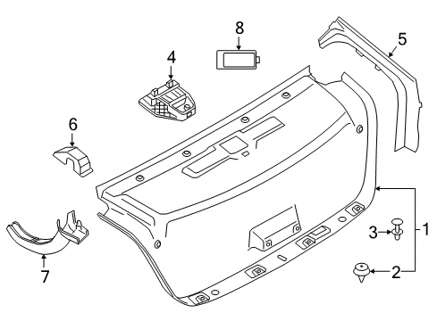 2023 BMW 540i xDrive Interior Trim - Trunk Diagram