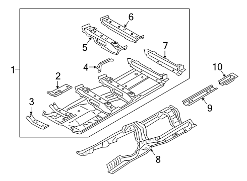 2022 BMW 750i xDrive Floor Diagram