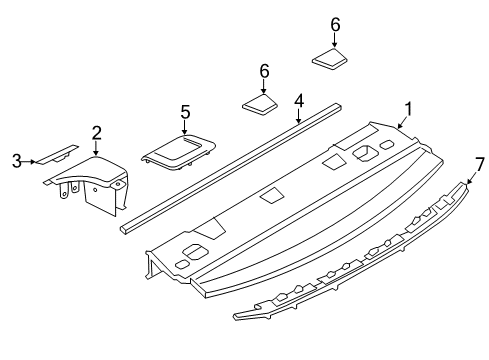 2021 BMW 230i Interior Trim - Rear Body Diagram 3