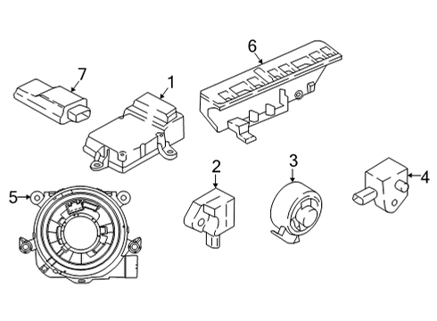 2023 BMW X6 M Air Bag Components Diagram 2