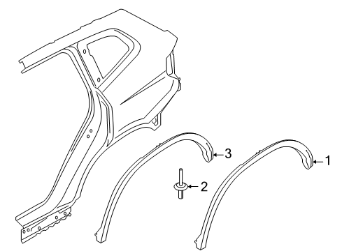 2023 BMW X3 M Exterior Trim - Quarter Panel Diagram