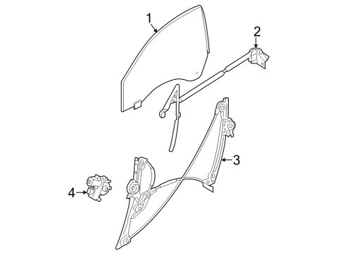 2022 BMW M440i xDrive Gran Coupe Glass - Front Door Diagram