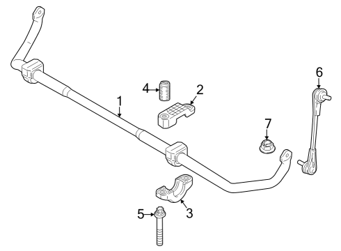 2024 BMW 740i Stabilizer Bar & Components - Front Diagram 3