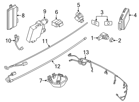 2021 BMW X4 M CONTROL UNIT ULTRASONIC SENS Diagram for 66207910908