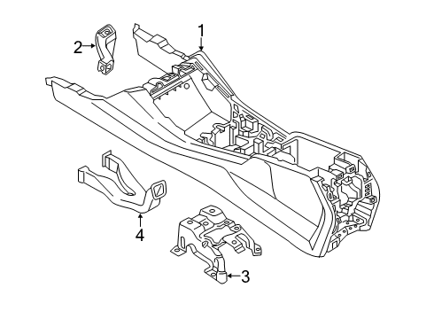 2021 BMW X4 Console Diagram 2