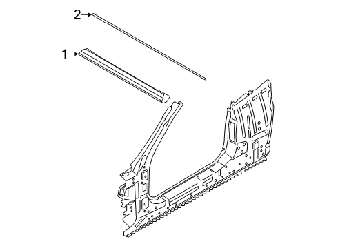 2021 BMW M850i xDrive Windshield Header & Components Diagram