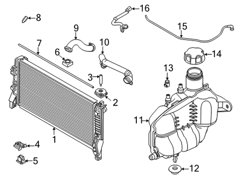 2021 BMW 228i Gran Coupe Radiator & Components Diagram 2