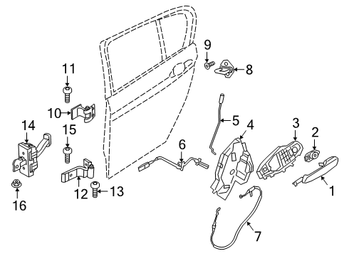 2021 BMW 330e Rear Door Diagram 3