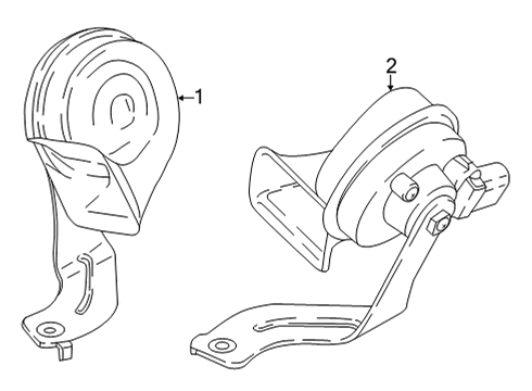 2024 BMW X6 M Horn Diagram